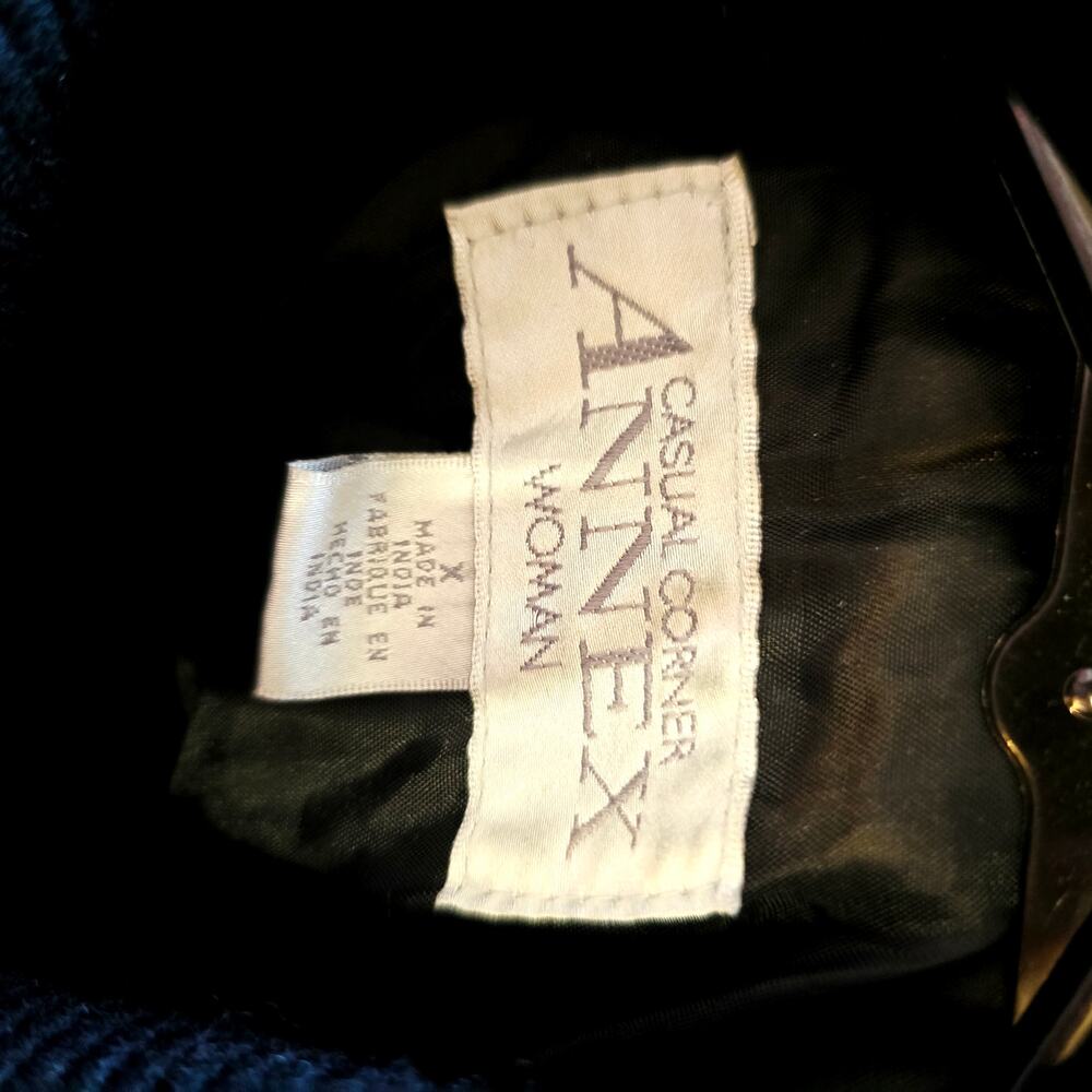 Vintage casual Corner leather mixed stretch back jacket vest size X - Picture 5 of 6